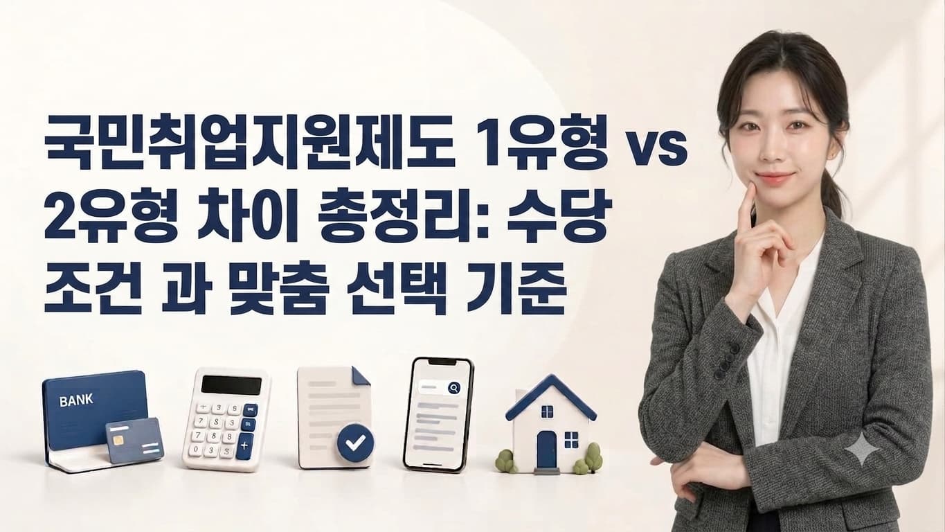 국민취업지원제도 1유형 vs 2유형 차이 총정리 수당 조건과 맞춤 선택 기준 대표이미지