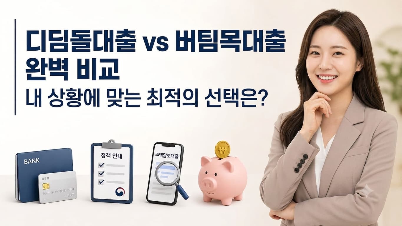 디딤돌대출 vs 버팀목대출 완벽 비교 내 상황에 맞는 최적의 선택은 대표이미지