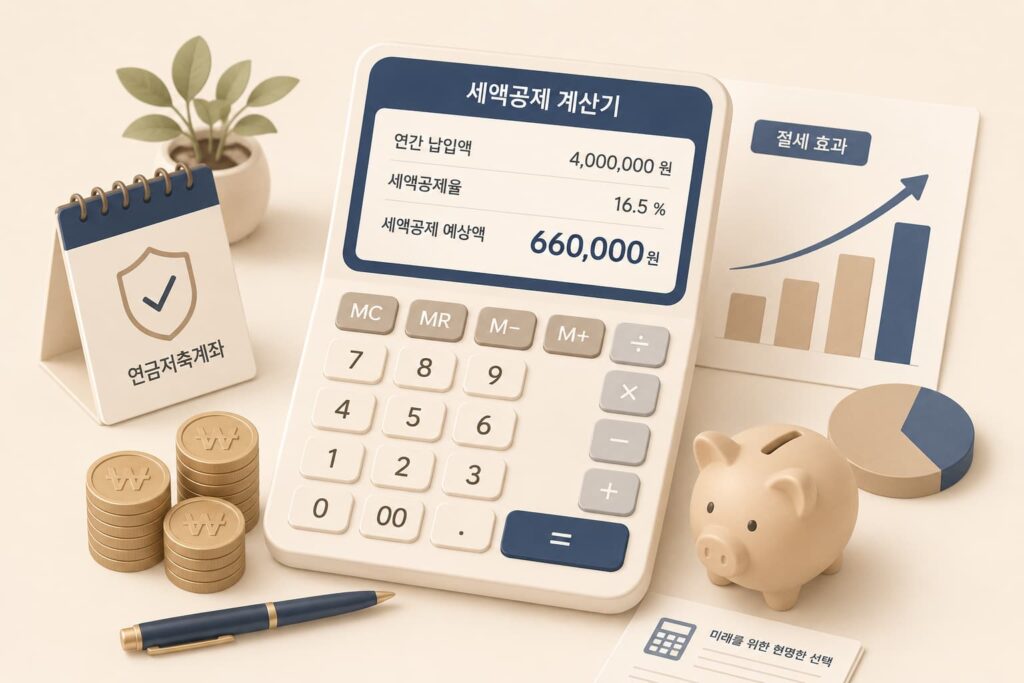 세액공제 계산기 일러스트