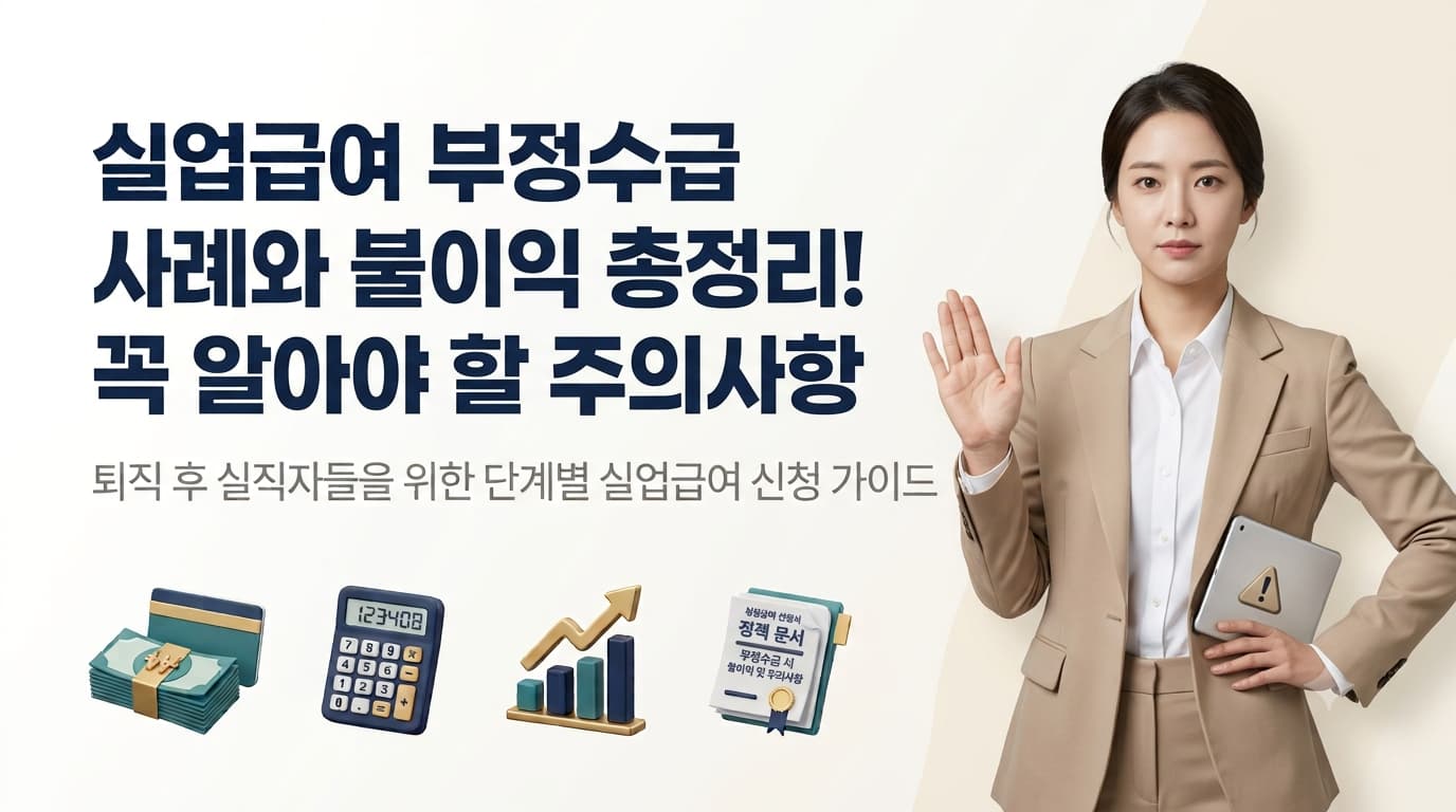 실업급여 부정수급 사례와 불이익 총정리! 꼭 알아야 할 주의사항 대표이미지
