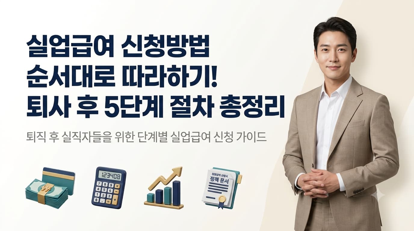 실업급여 신청방법 순서대로 따라하기! 퇴사 후 5단계 절차 총정리 대표이미지