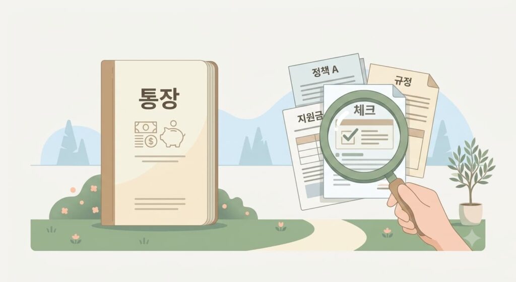 여러가지를 비교해보는 느낌의 일러스트