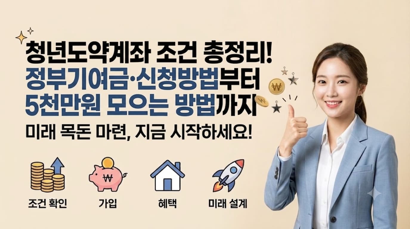 청년도약계좌 조건 총정리! 정부기여금·신청방법부터 5천만원 모으는 방법까지 대표사진