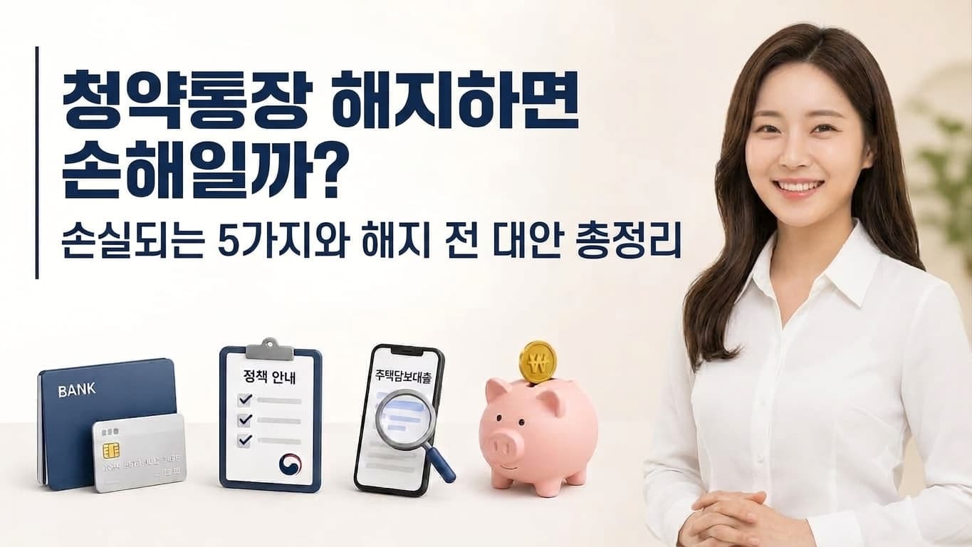 청약통장 해지하면 손해일까 손실되는 5가지와 해지 전 대안 총정리 대표이미지