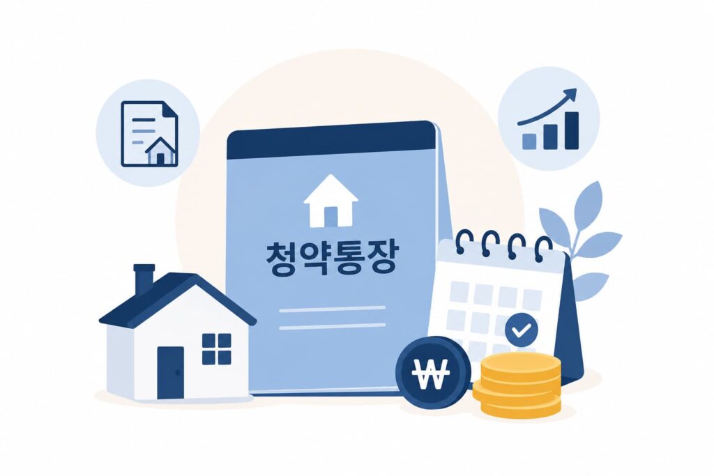 청약통장을 나타내는 일러스트